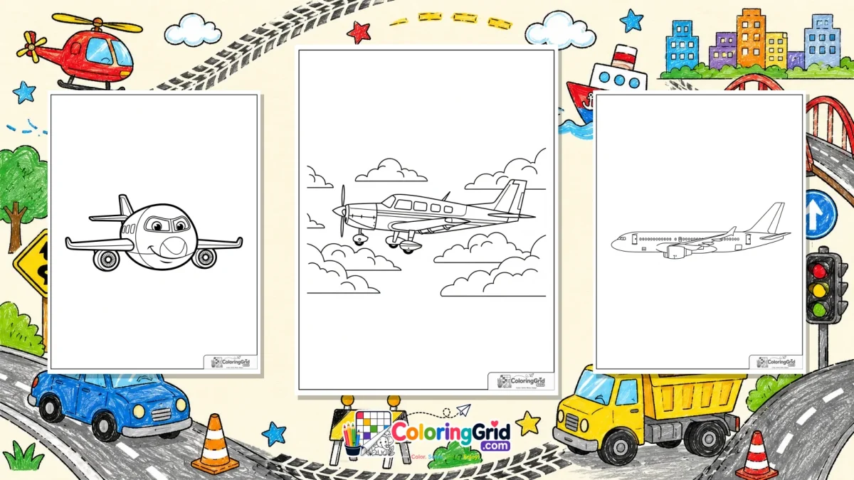 Airplane Coloring Pages - Airplane Coloring Pages: Free Printable Designs to Color featured image