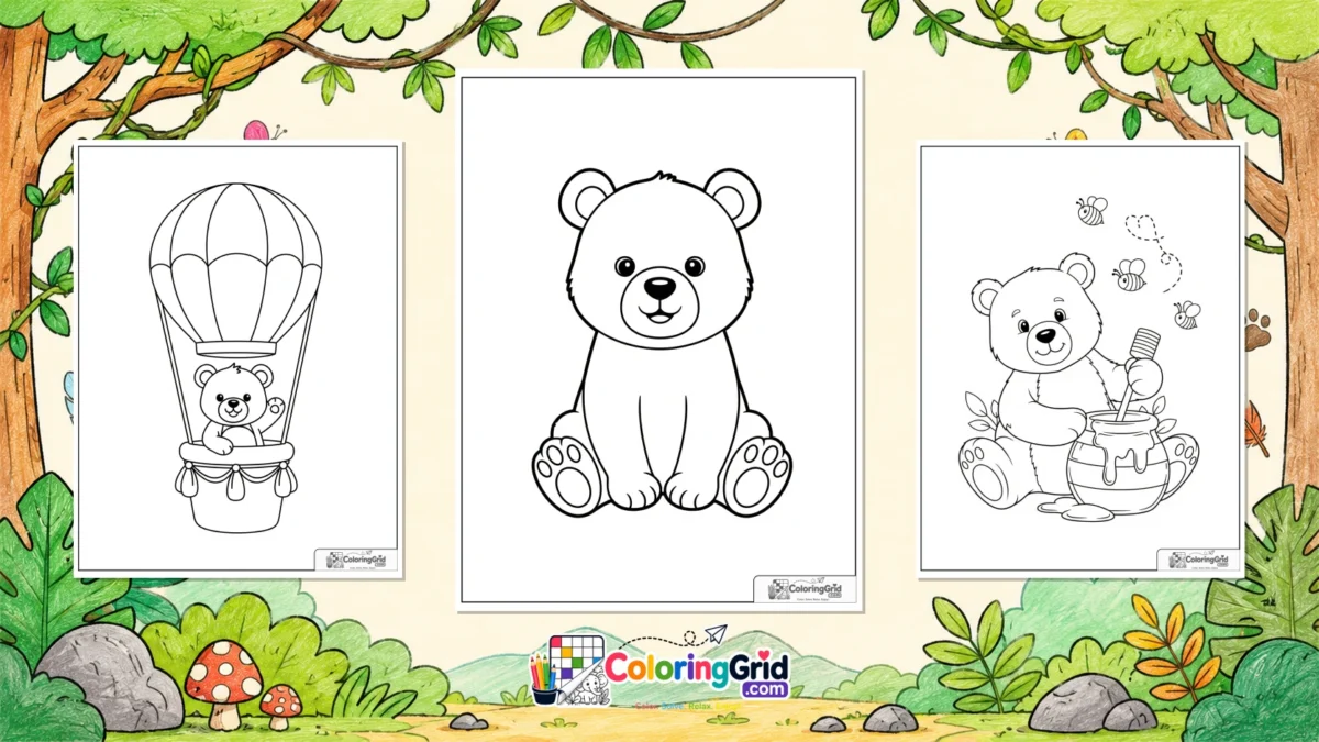 Bear Coloring Pages - Bear Coloring Pages: Free Printable Bear Pages featured image