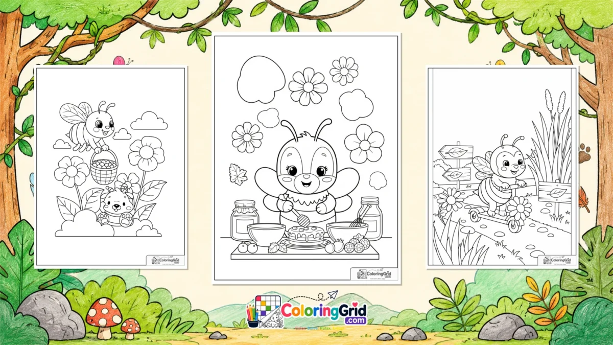Bee Coloring Pages - Bee Coloring Pages: Free Printable Bee Sheets featured image