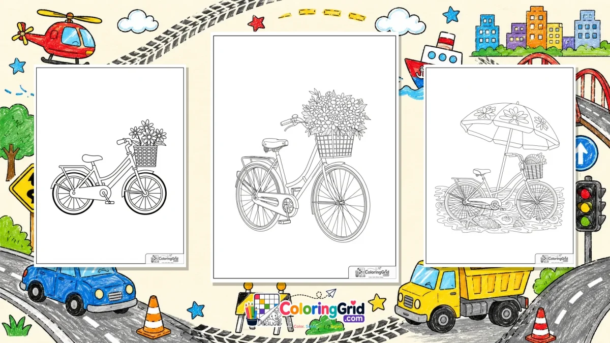 Bicycle Coloring Pages - Bicycle Coloring Pages: Printable Bicycle Pages featured image