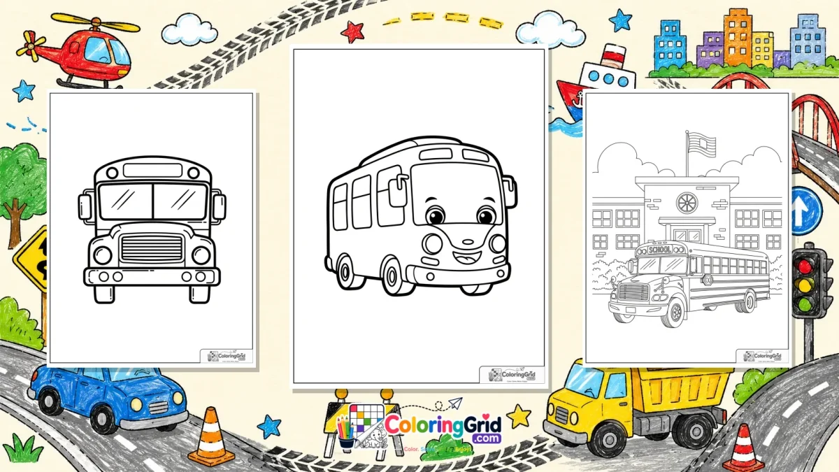 Bus Coloring Pages - Bus Coloring Pages: Printable Bus Activity Pages featured image