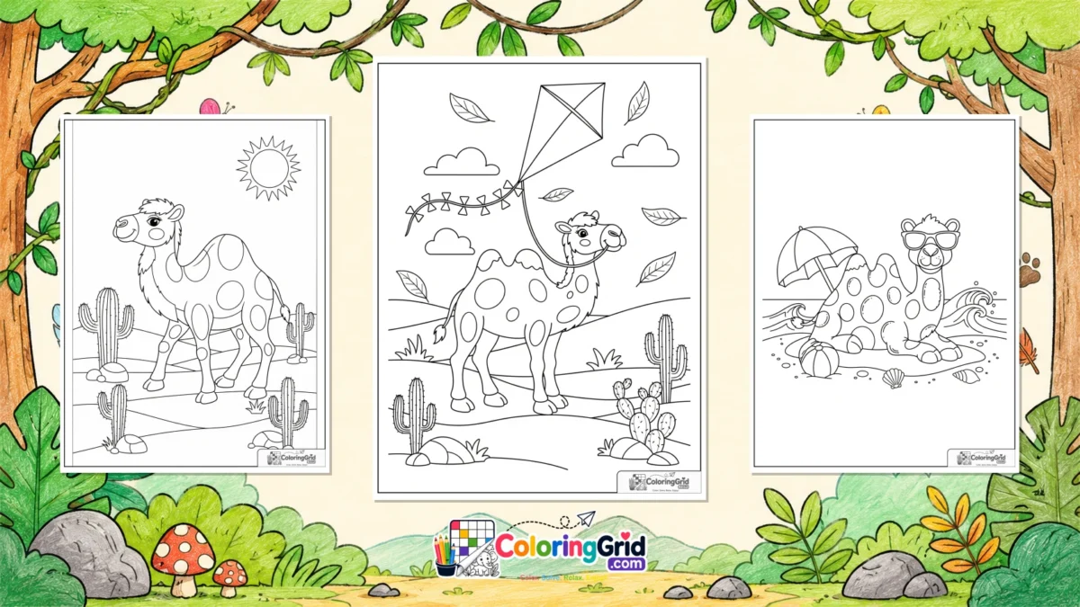 Camel Coloring Pages - Camel Coloring Pages: Free Printable Designs to Color featured image