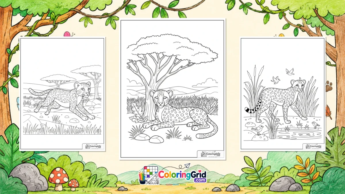 Cheetah Coloring Pages - Cheetah Coloring Pages: Printable Cheetah Activity Pages featured image