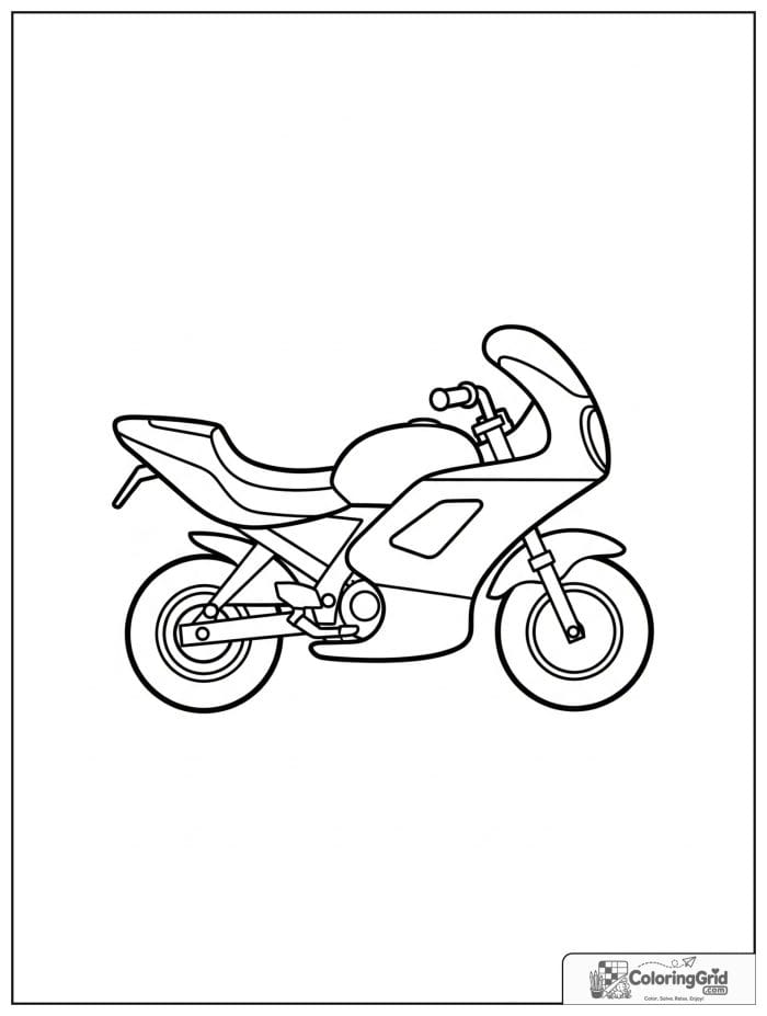 Mini motorcycle for kids for Motorcycle Coloring Pages
