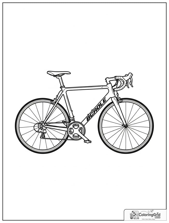 Road racing bicycle with a sleek sporty frame.
