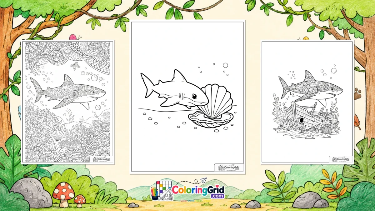 Shark Coloring Pages - Shark Coloring Pages: Free Printable Shark Sheets featured image