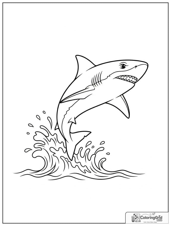 Shark jumping out of the water.