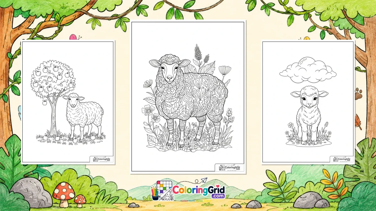 Sheep Coloring Pages - Sheep Coloring Pages: Easy PDF and JPG Printables featured image