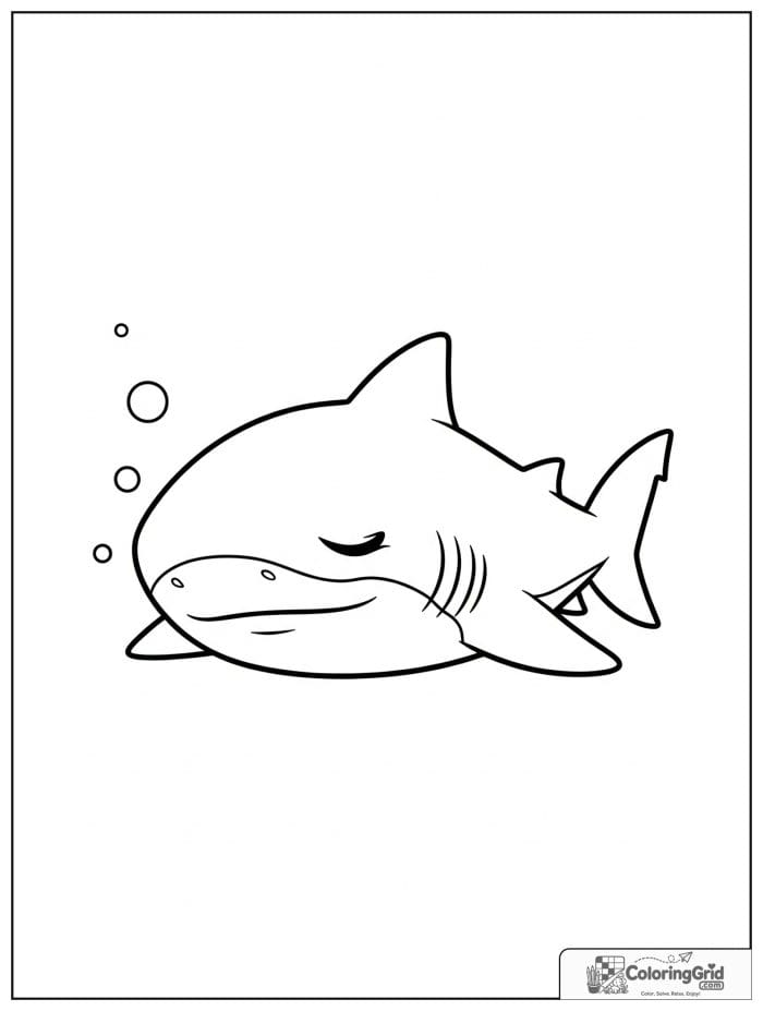 Sleepy baby shark resting underwater.