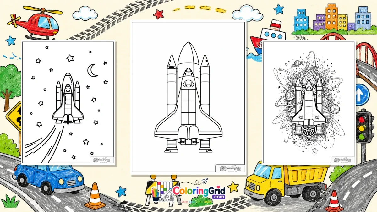 Space Shuttle Coloring Pages - Space Shuttle Coloring Pages: Printable Space Shuttle Activity Pages featured image