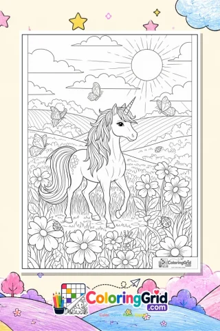 Unicorn Coloring Pages