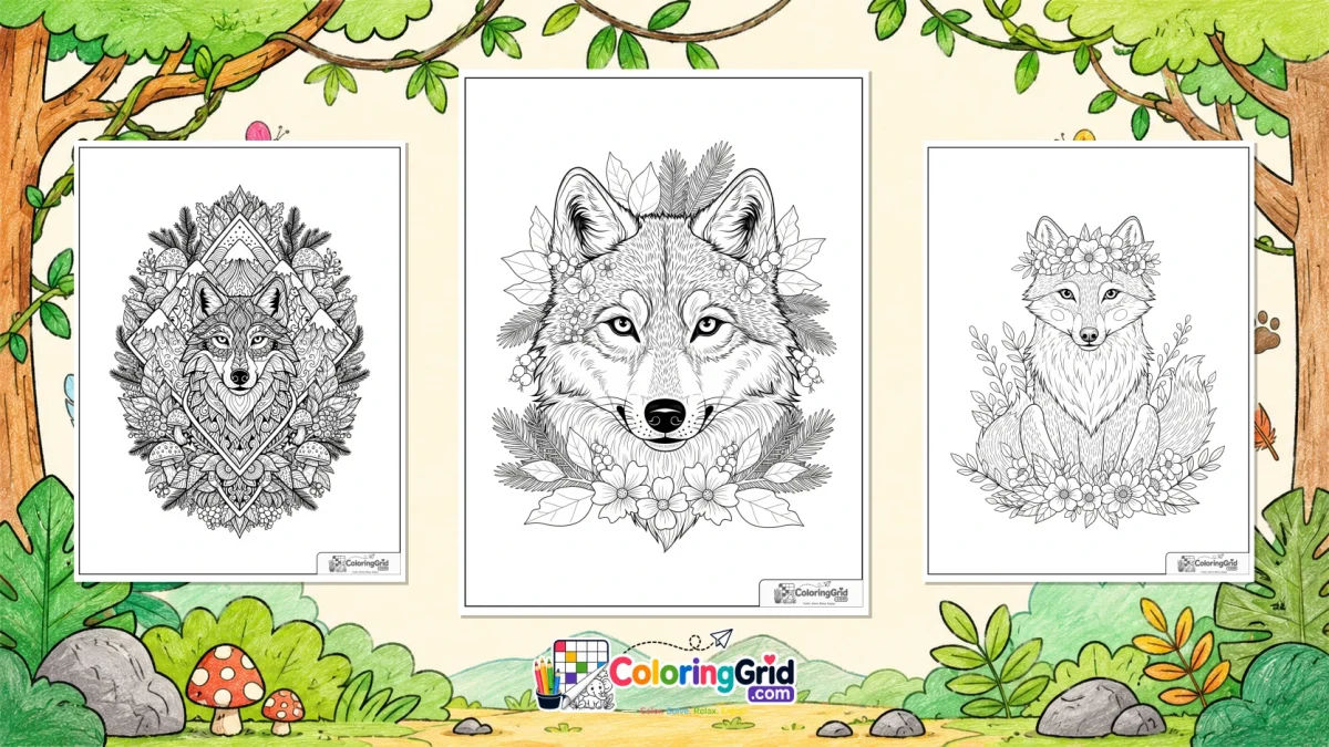 Wolf Coloring Pages - Wolf Coloring Pages: Free Printable Designs to Color featured image