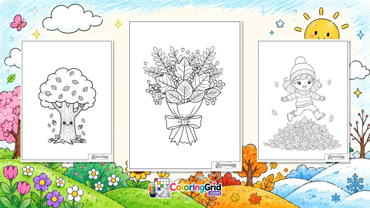 Autumn Leaves Coloring Pages featured illustration for Autumn Leaves Coloring Pages: Printable Fall Leaf Sheets
