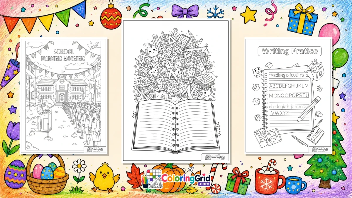 Back to School Coloring Pages featured illustration for Back to School Coloring Pages: Printable Back to School Pages