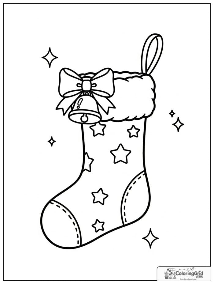 Cozy stocking with a little bell charm.