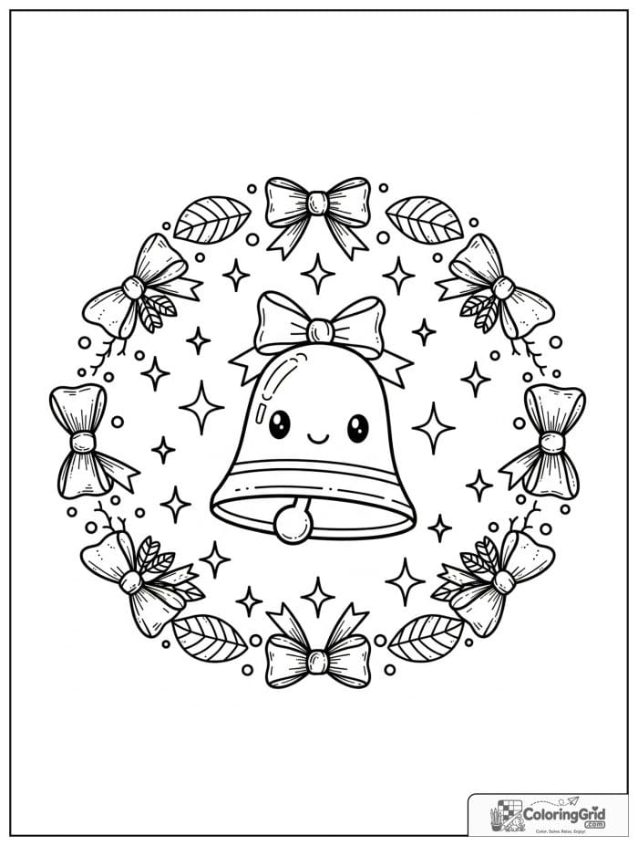 Central bell with a decorative border.
