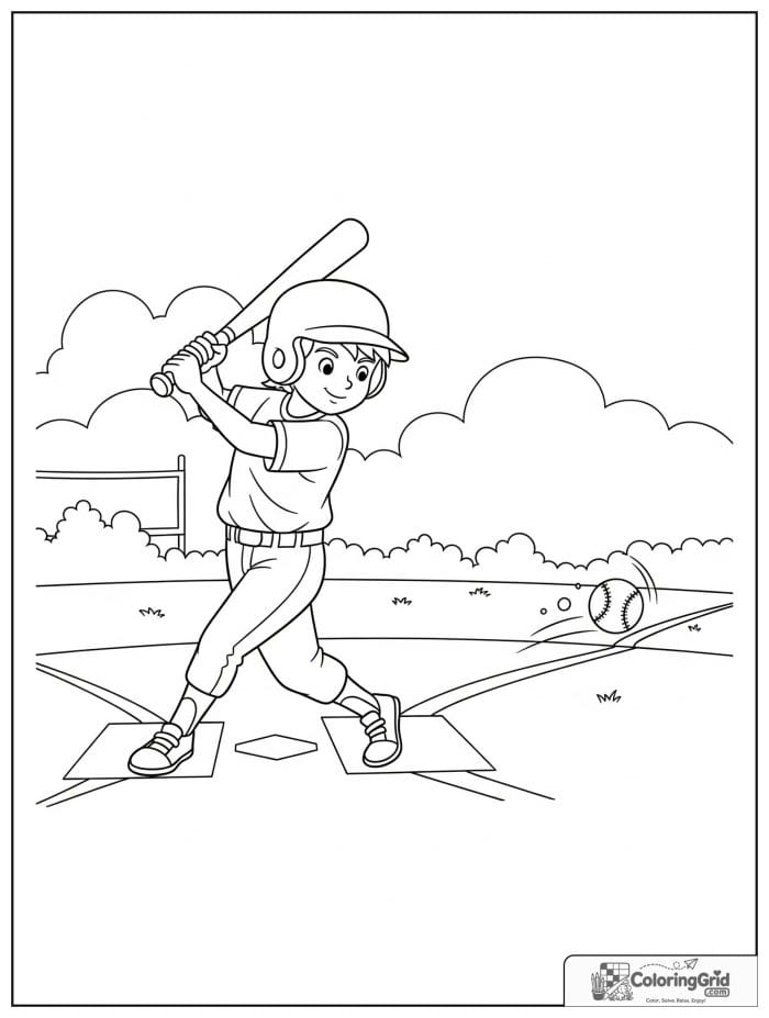 Boy swinging a baseball bat.
