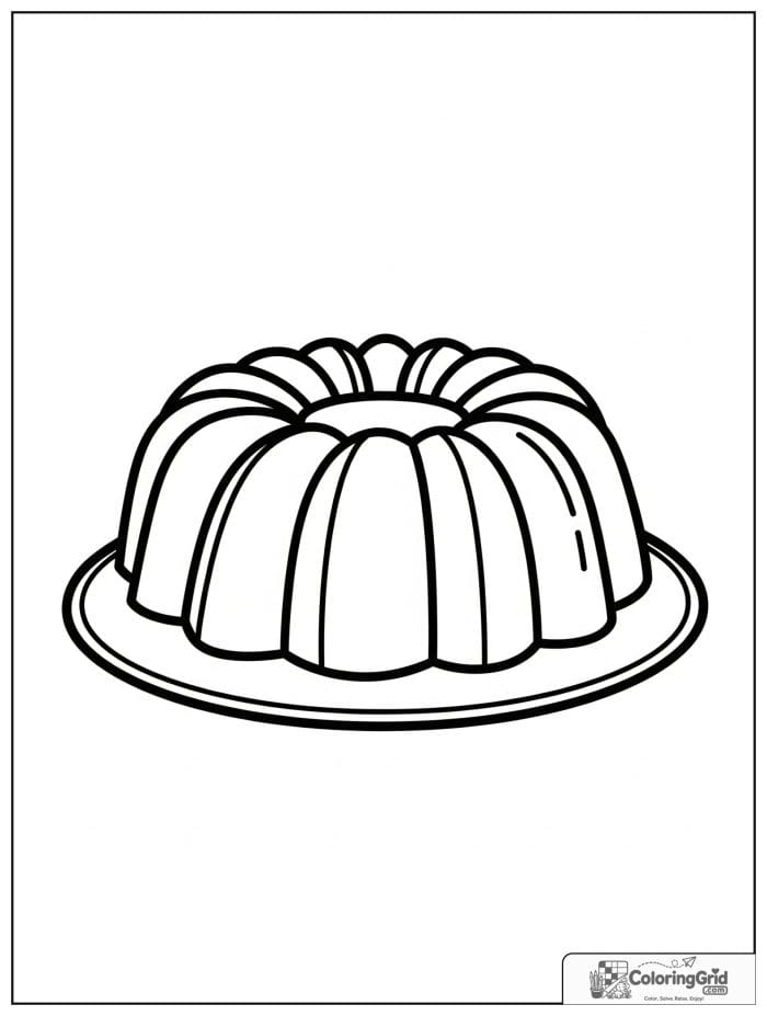 Simple bundt cake for Cake Coloring Pages