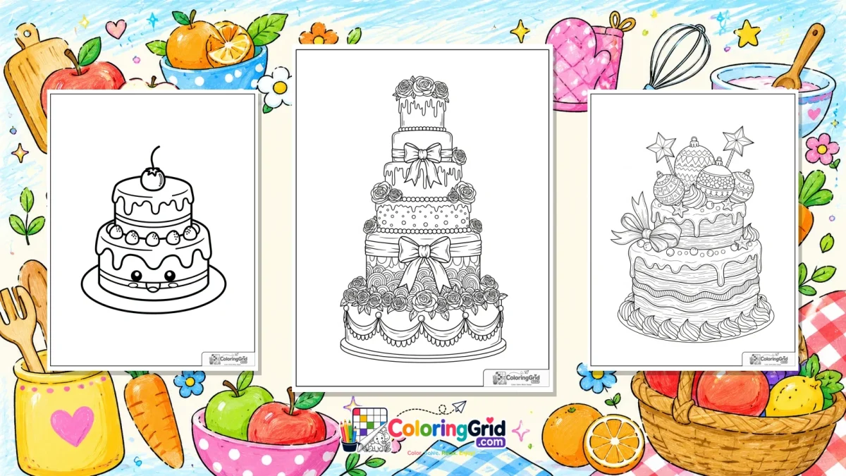 Cake Coloring Pages - Cake Coloring Pages: Printable Cake Pages featured image