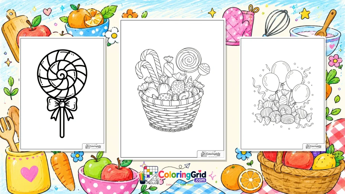 Candy Coloring Pages - Candy Coloring Pages: Free Candy Printables featured image
