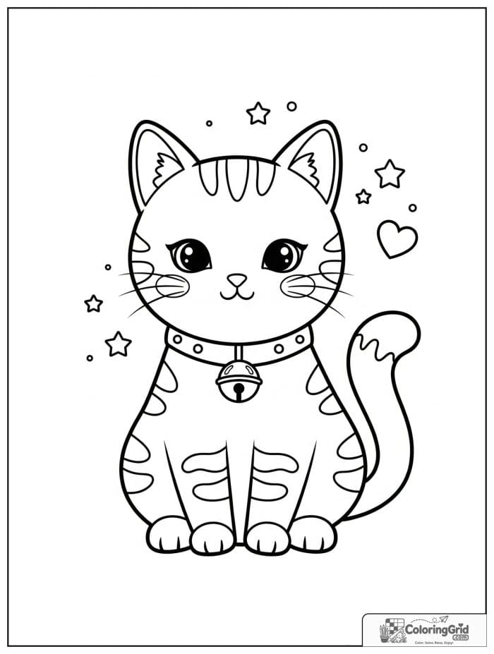 Cute cat wearing a collar bell.