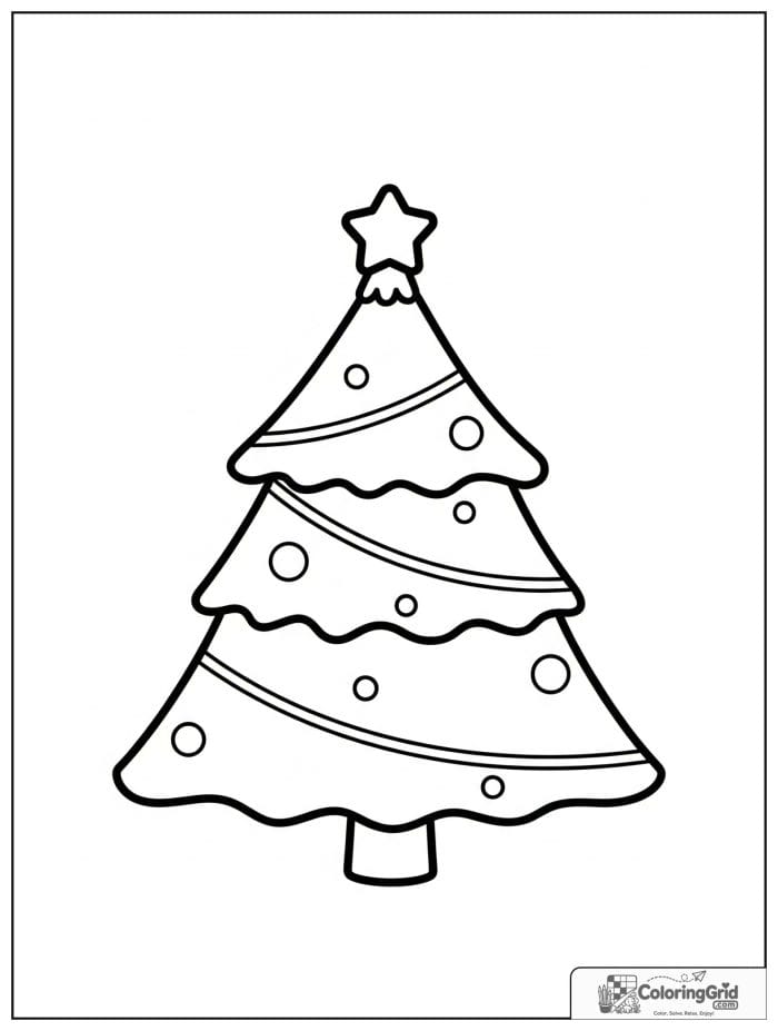 Christmas tree shaped ornament with star topper.
