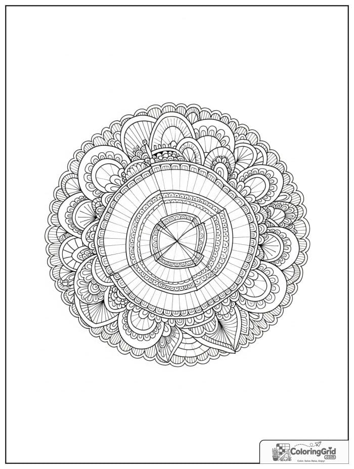 Coffee filter rosette mandala with lace-like borders.