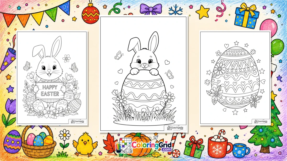 Easter Coloring Pages - Easter Coloring Pages: Easy PDF and JPG Printables featured image