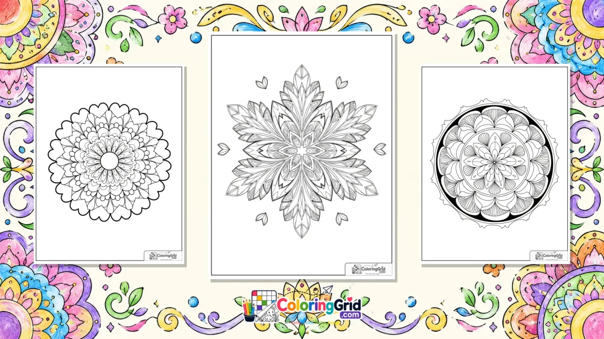 Easy Mandala Coloring Pages featured illustration for Easy Mandala Coloring Pages: Printable Easy Mandala Pages