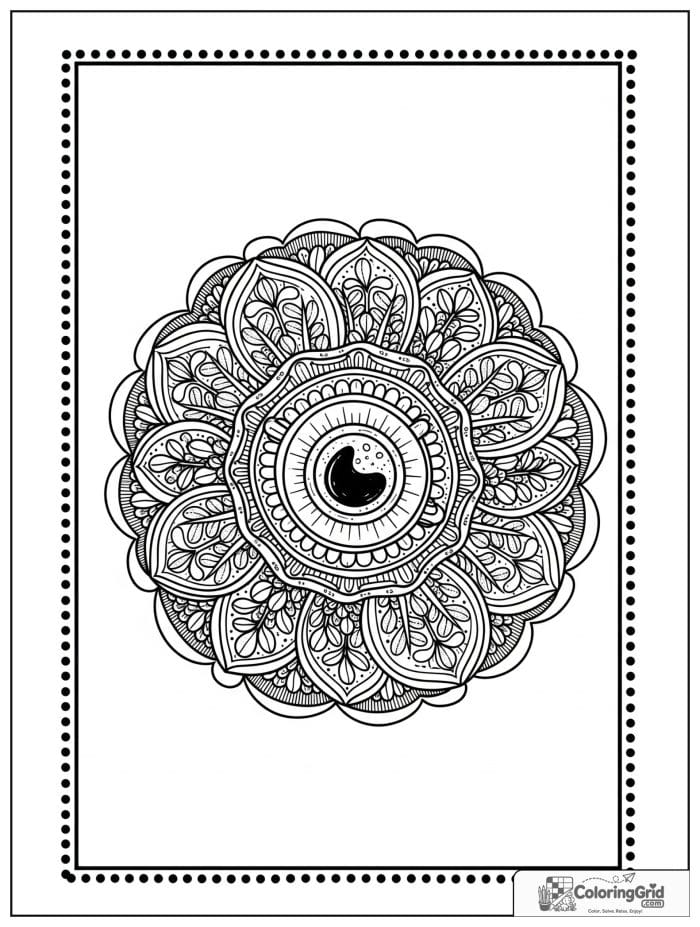 Espresso bean rosette mandala with detailed circular coffee motifs.