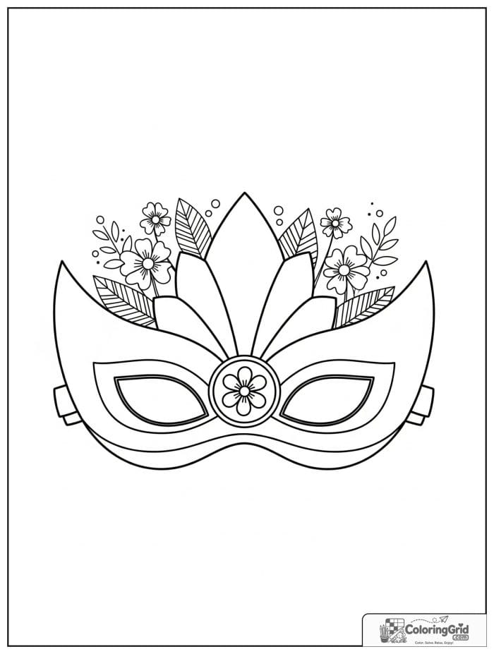 Cute flower-themed superhero mask with tiny floral details.