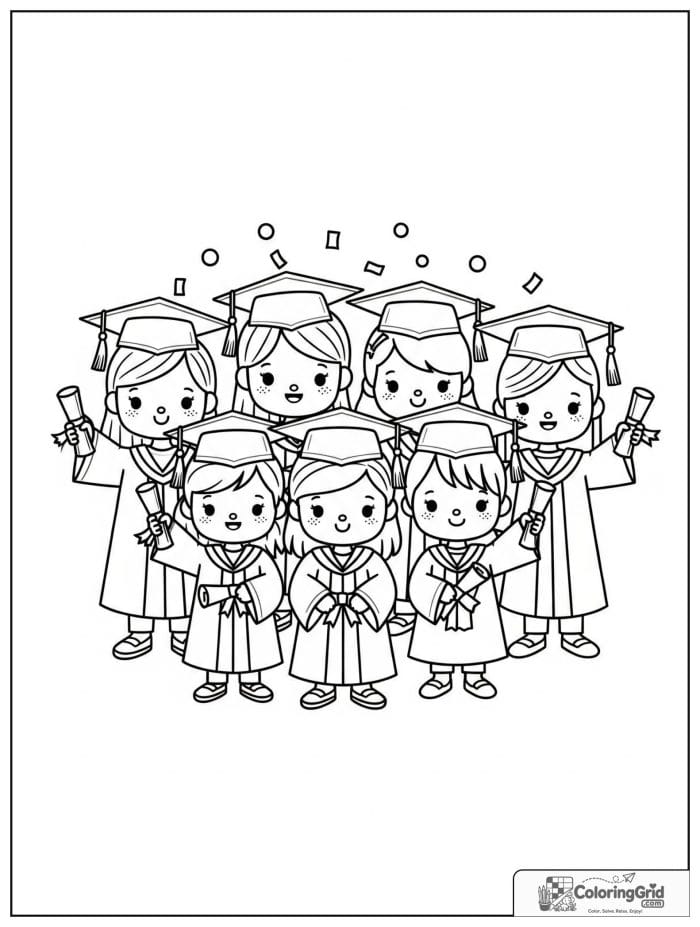 Group of graduates posing together.