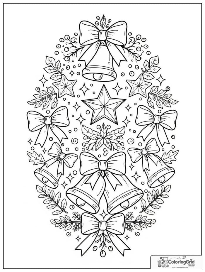 Decorative composition with several bells and festive accents.