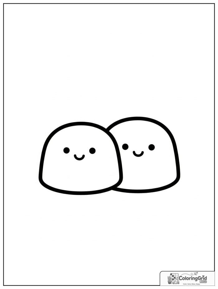Two gumdrops for Candy Coloring Pages