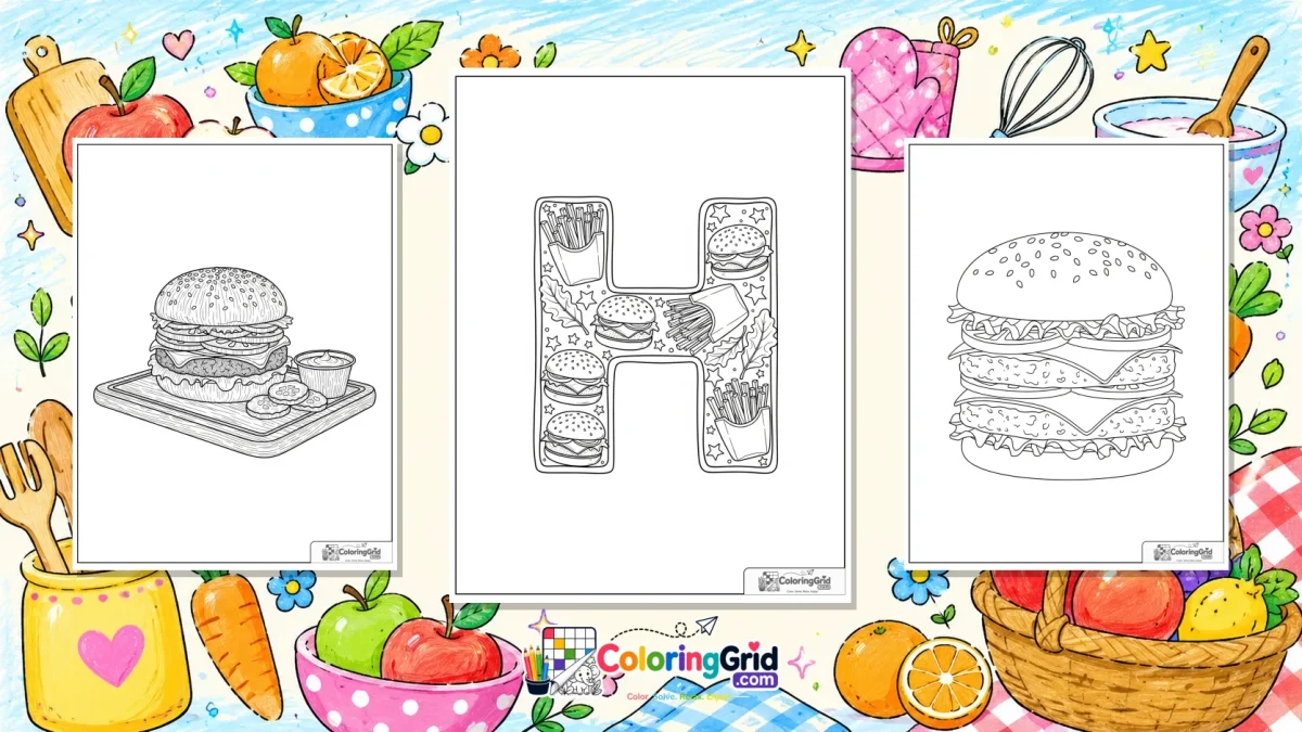 Hamburger Coloring Pages - Hamburger Coloring Pages: Printable Hamburger Activity Pages featured image