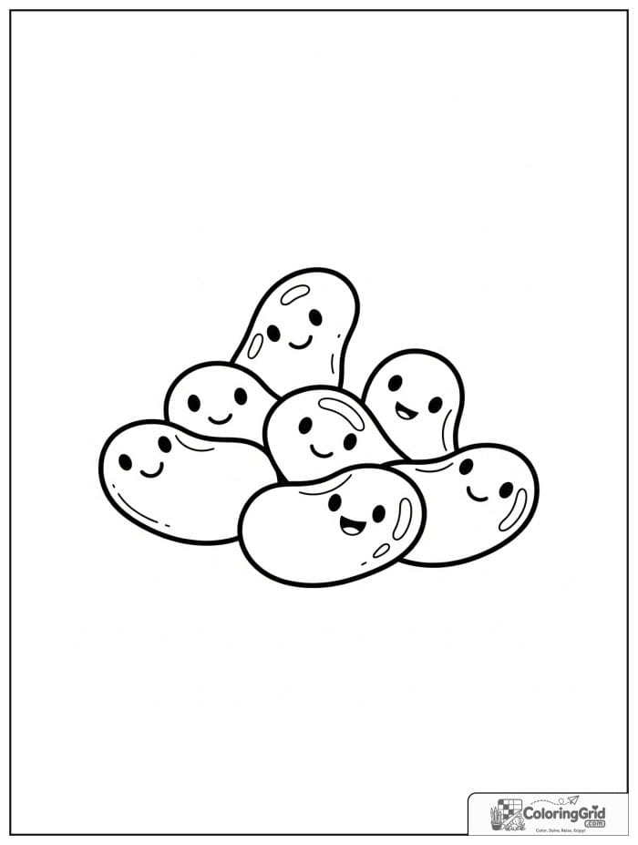 Jelly bean group for Candy Coloring Pages