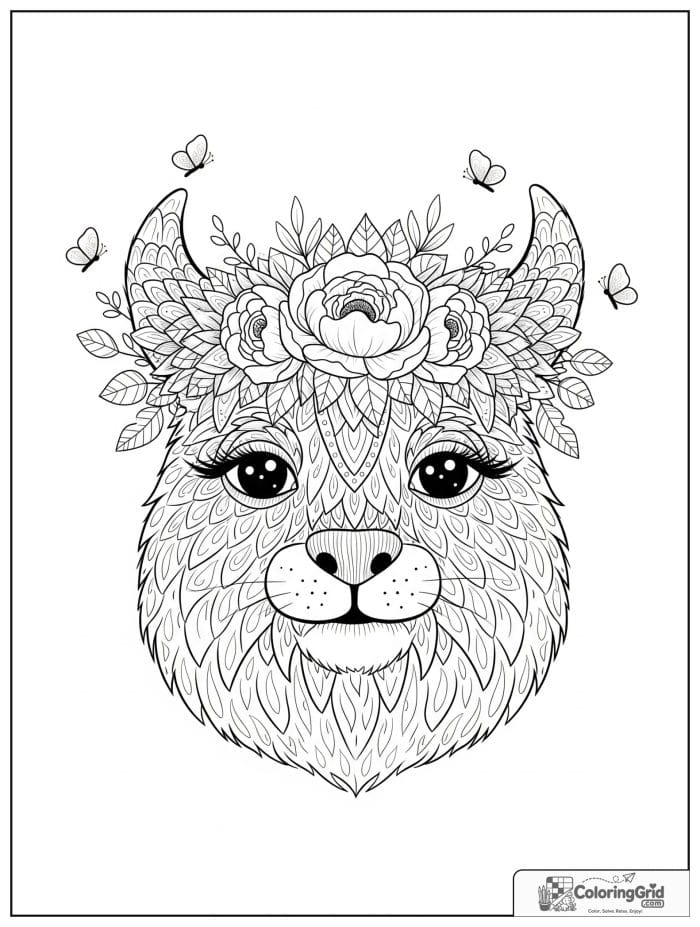 Gentle monster portrait with a flower crown