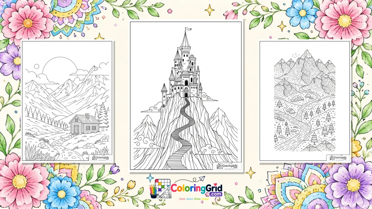 Mountain Coloring Pages - Mountain Coloring Pages: Printable Mountain Activity Pages featured image