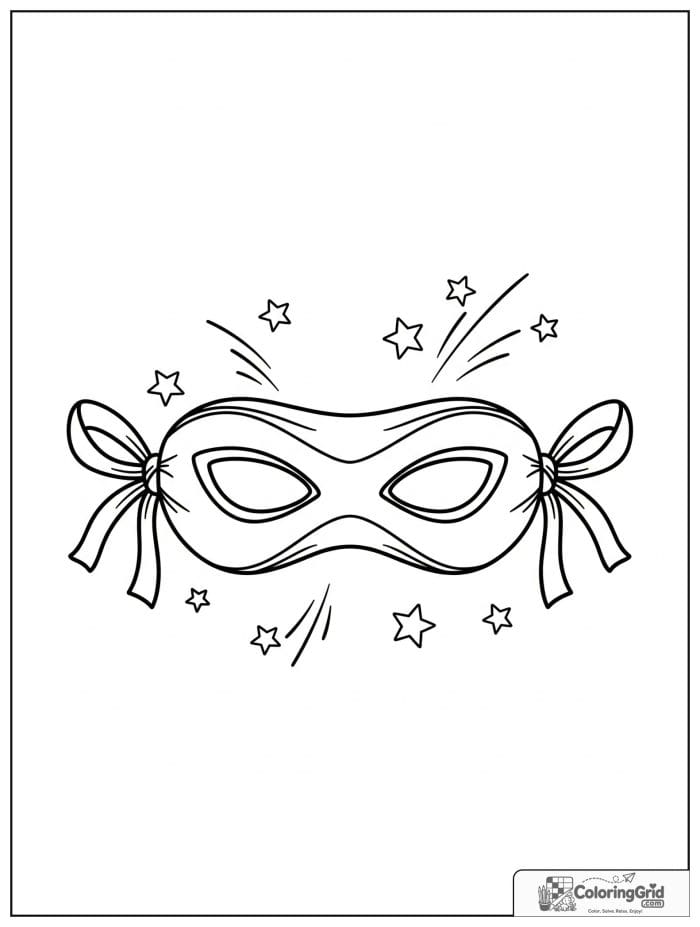 Cute stealth-style superhero mask with motion line details.