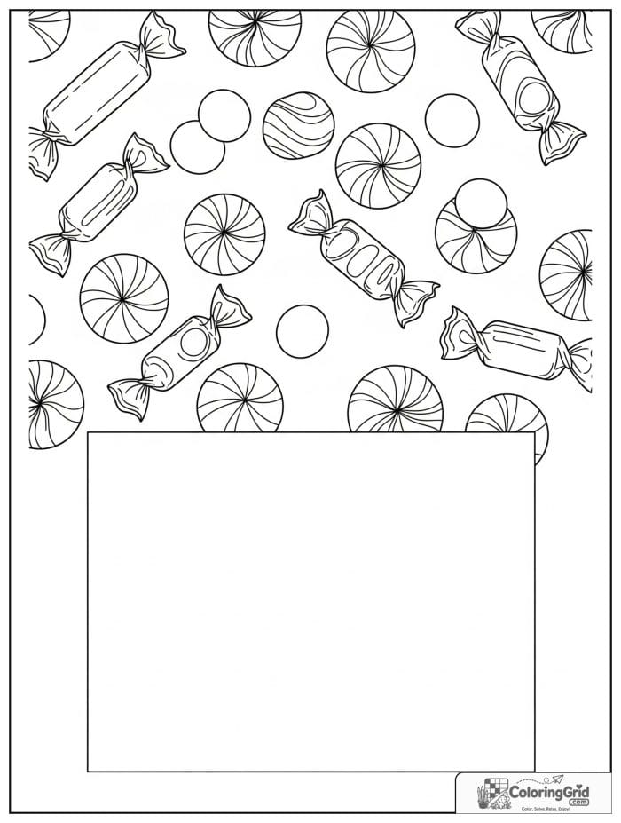 Peppermint candies pattern for Candy Coloring Pages