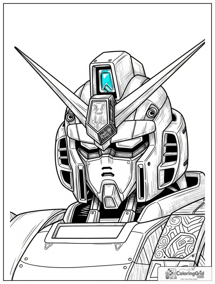 Close-up of a robot head with antenna and expressive eyes.