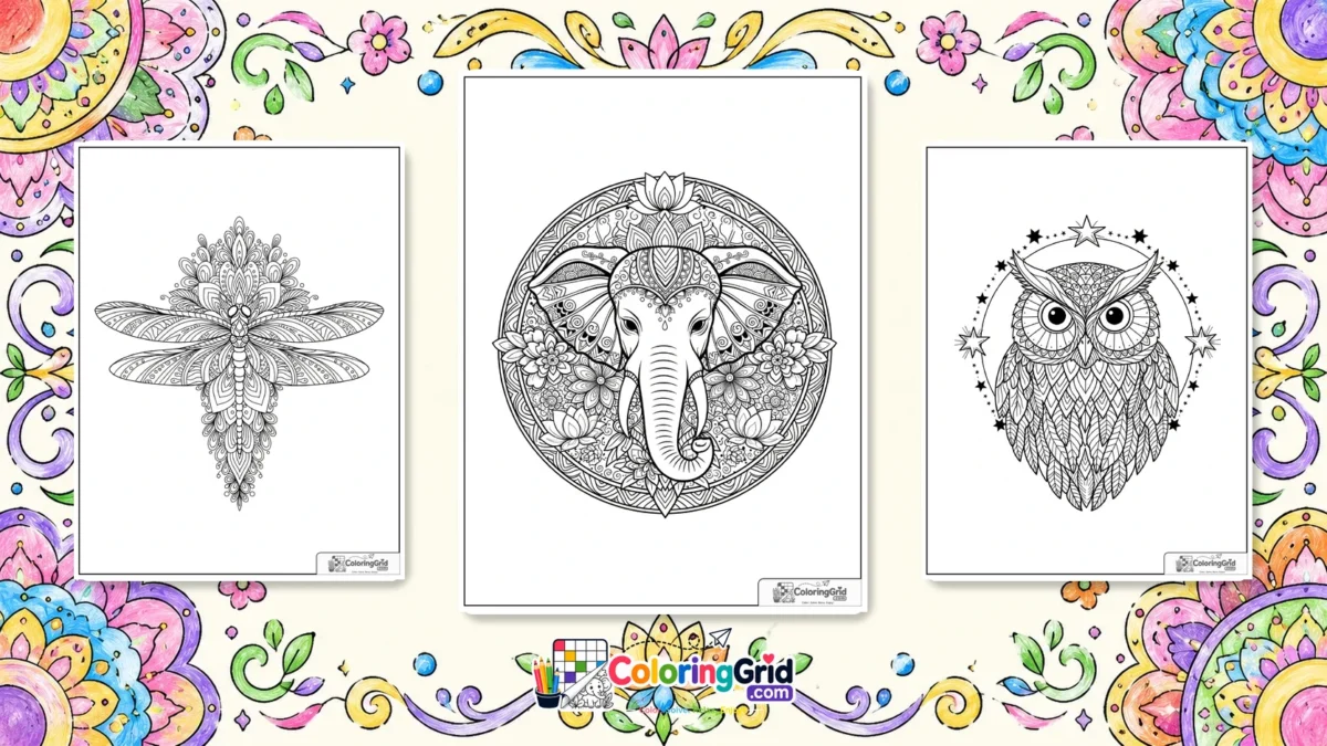 Sacred Geometry Mandala Coloring Pages featured illustration for Sacred Geometry Mandala Coloring Pages: Printable Symbol Pattern Sheets