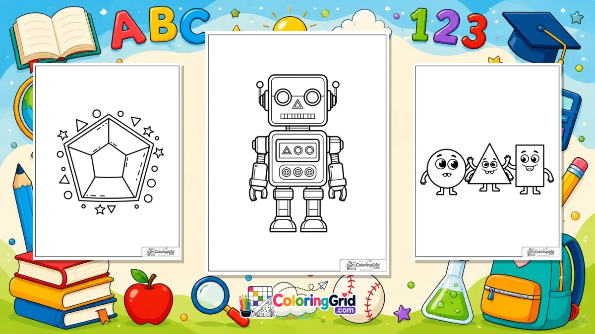 Shapes Coloring Pages featured illustration for Shapes Coloring Pages: Printable Shapes Pages