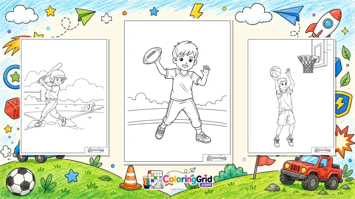 Sports Coloring Pages For Boys featured illustration for Sports Coloring Pages For Boys