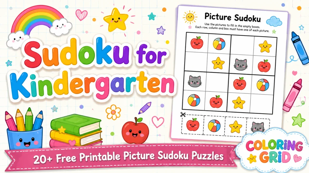 Sudoku for Kindergarten featured illustration for Sudoku for Kindergarten: 20+ Free Picture Puzzles