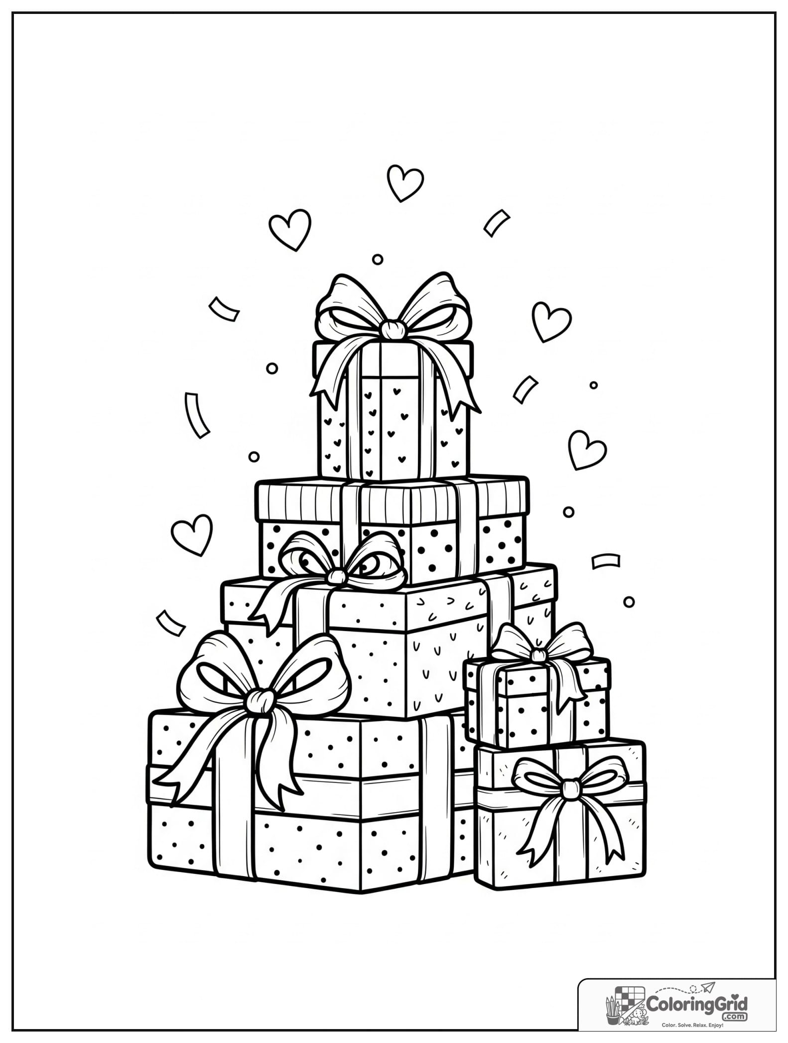 Cute wedding gifts with ribbons and small confetti decorations.