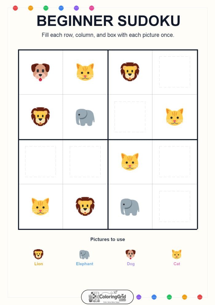 Beginner Sudoku 4x4 Puzzle 009