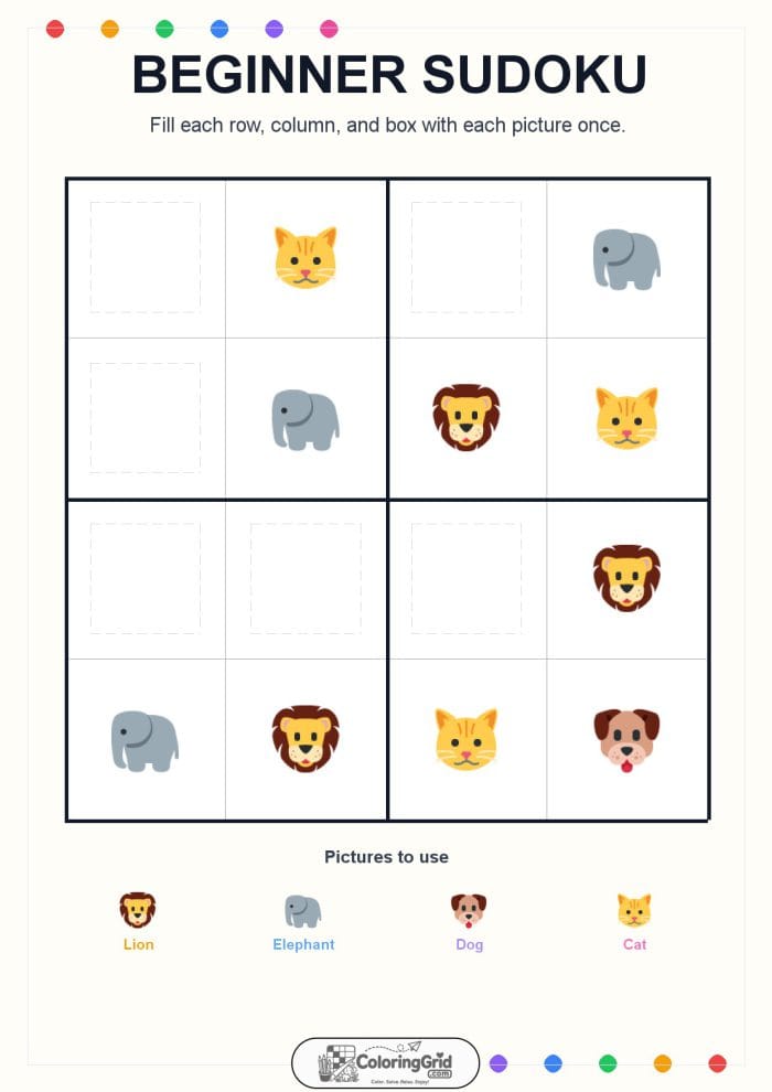 Beginner Sudoku 4x4 Puzzle 013