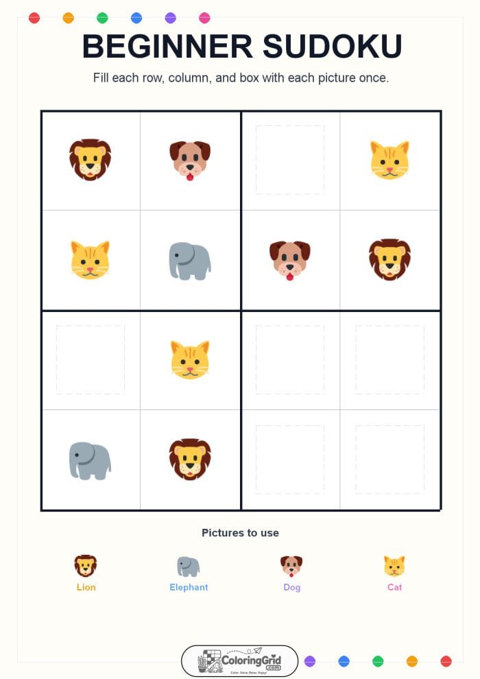 Beginner Sudoku 4x4 Puzzle 025