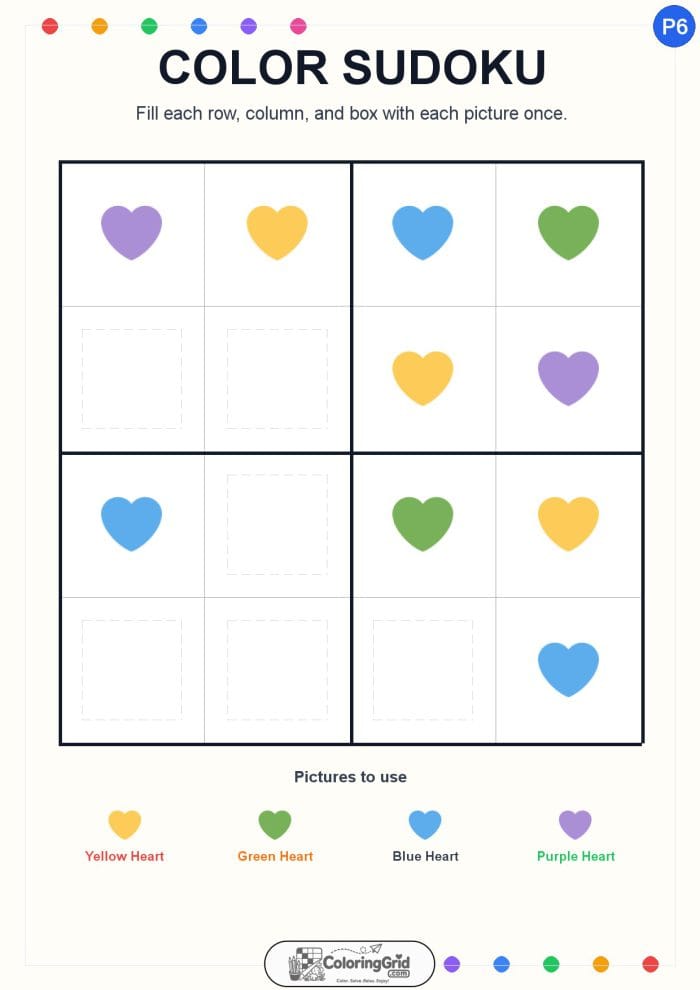 Color Sudoku 4x4 Puzzle 006
